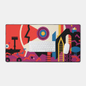 Retro Space Poster - Mars Exploration Program. Schreibtischunterlage (Tastatur & Maus)