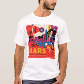 Retro Space Poster - Mars Exploration Program. T-Shirt (Vorderseite)