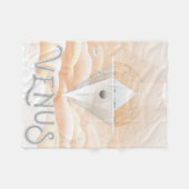 Retro Space Poster Observatory im Sonnensystem Fleecedecke (Vorderseite (Horizontal))