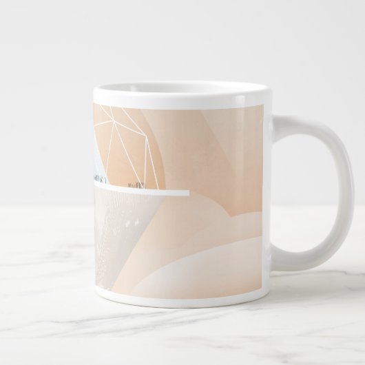 Retro Space Poster Observatory im Sonnensystem Jumbo-Tasse (Rechts)