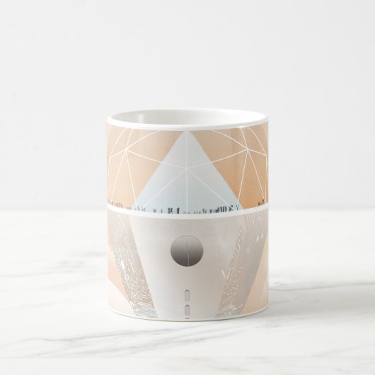 Retro Space Poster Observatory im Sonnensystem Kaffeetasse (Mittel)