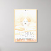 Retro Space Poster Observatory im Sonnensystem Leinwanddruck (Vorderseite)