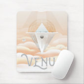 Retro Space Poster Observatory im Sonnensystem Mousepad (Mit Mouse)