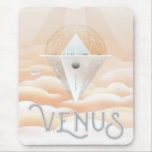 Retro Space Poster Observatory im Sonnensystem Mousepad (Vorne)