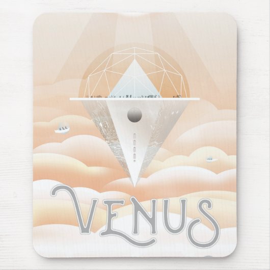 Retro Space Poster Observatory im Sonnensystem Mousepad (Vorne)