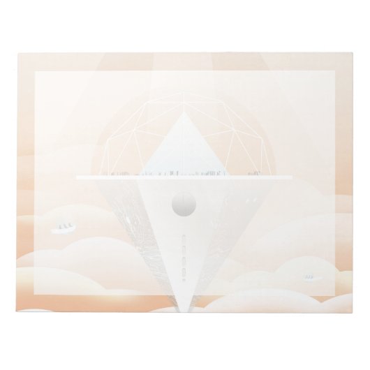 Retro Space Poster Observatory im Sonnensystem Notizblock (Vorderseite)