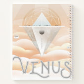 Retro Space Poster Observatory im Sonnensystem Notizblock (Rückseite)