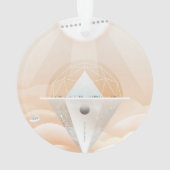 Retro Space Poster Observatory im Sonnensystem Ornament (Rückseite)