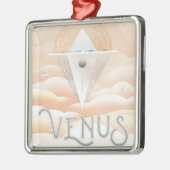 Retro Space Poster Observatory im Sonnensystem Ornament Aus Metall (Links)