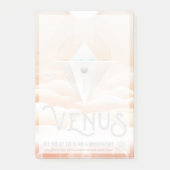 Retro Space Poster Observatory im Sonnensystem Post-it Klebezettel (Vorderseite)