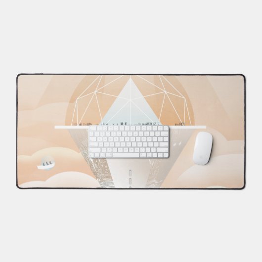 Retro Space Poster Observatory im Sonnensystem Schreibtischunterlage (Tastatur & Maus)