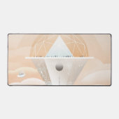 Retro Space Poster Observatory im Sonnensystem Schreibtischunterlage (Vorderseite)