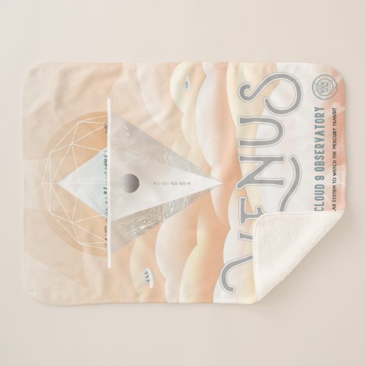 Retro Space Poster Observatory im Sonnensystem Sherpadecke (Vorderseite (Horizontal))