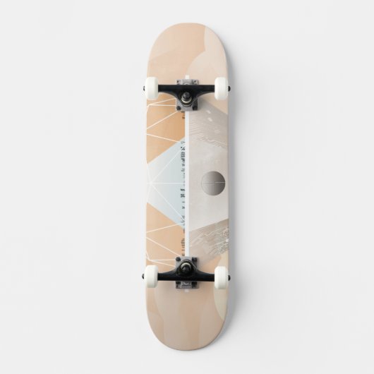 Retro Space Poster Observatory im Sonnensystem Skateboard (Vorderseite)