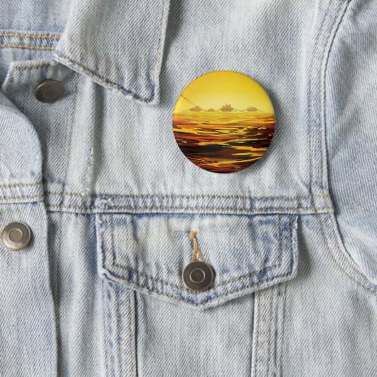 Retro Space Poster-Saturns Größter Mond, Titan. Button (Beispiel)