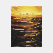 Retro Space Poster-Saturns Größter Mond, Titan. Fleecedecke (Vorderseite)