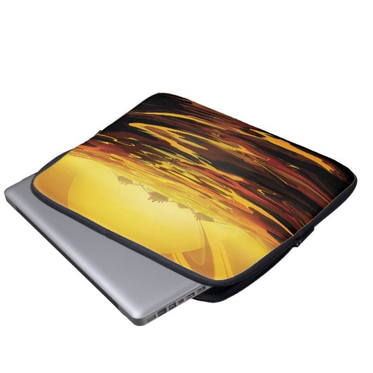 Retro Space Poster-Saturns Größter Mond, Titan. Laptopschutzhülle (Vorne Knopf)