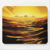 Retro Space Poster-Saturns Größter Mond, Titan. Mousepad (Vorne)