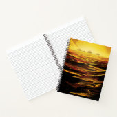 Retro Space Poster-Saturns Größter Mond, Titan. Notizblock (Innenseite)