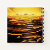 Retro Space Poster-Saturns Größter Mond, Titan. Notizblock (Rückseite)