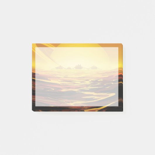 Retro Space Poster-Saturns Größter Mond, Titan. Post-it Klebezettel (Vorderseite)