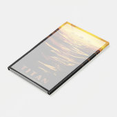 Retro Space Poster-Saturns Größter Mond, Titan. Post-it Klebezettel (angewinkelt)