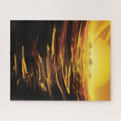 Retro Space Poster-Saturns Größter Mond, Titan. Puzzle (Horizontal)