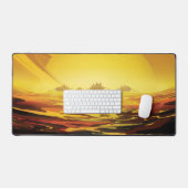 Retro Space Poster-Saturns Größter Mond, Titan. Schreibtischunterlage (Tastatur & Maus)