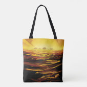 Retro Space Poster-Saturns Größter Mond, Titan. Tasche (Rückseite)