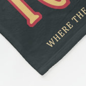 Retro Space Poster von Kepler-186f. Fleecedecke (Ecke)