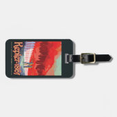 Retro Space Poster von Kepler-186f. Gepäckanhänger (Vorderseite horizontal)