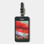 Retro Space Poster von Kepler-186f. Gepäckanhänger (Vorderseite vertikal)