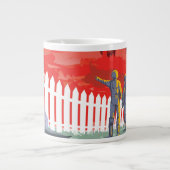 Retro Space Poster von Kepler-186f. Jumbo-Tasse (Vorderseite)