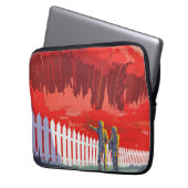 Retro Space Poster von Kepler-186f. Laptopschutzhülle (Vorderseite Links)