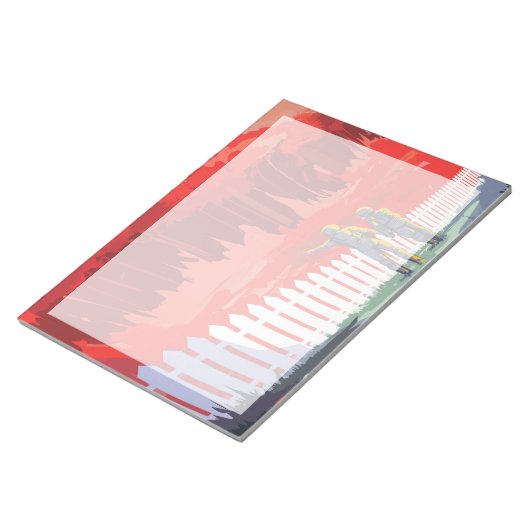 Retro Space Poster von Kepler-186f. Notizblock (angewinkelt)