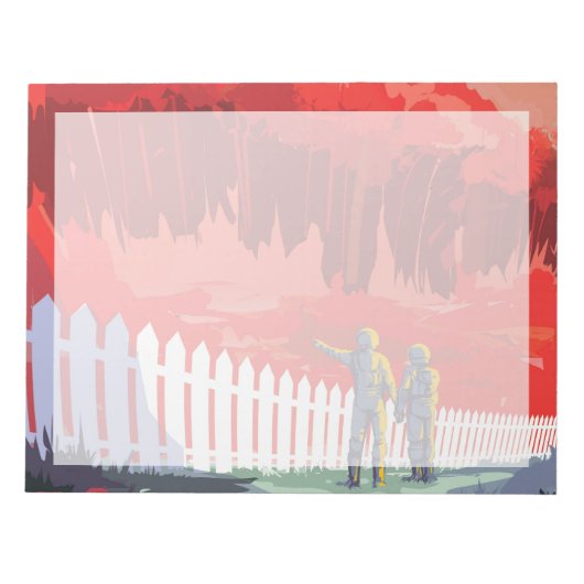 Retro Space Poster von Kepler-186f. Notizblock (Vorderseite)