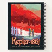 Retro Space Poster von Kepler-186f. Notizblock (Rückseite)