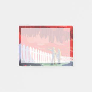 Retro Space Poster von Kepler-186f. Post-it Klebezettel