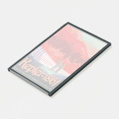 Retro Space Poster von Kepler-186f. Post-it Klebezettel (angewinkelt)