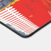 Retro Space Poster von Kepler-186f. Schreibtischunterlage (Ecke)