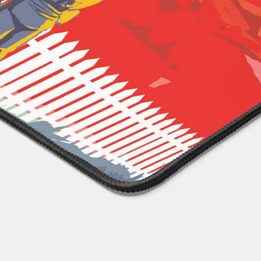 Retro Space Poster von Kepler-186f. Schreibtischunterlage (Ecke)