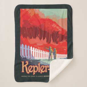 Retro Space Poster von Kepler-186f. Sherpadecke