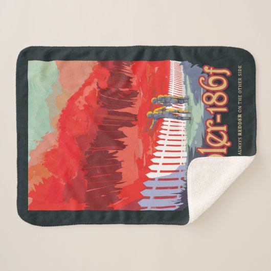 Retro Space Poster von Kepler-186f. Sherpadecke (Vorderseite (Horizontal))