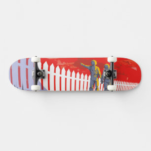 Retro Space Poster von Kepler-186f. Skateboard