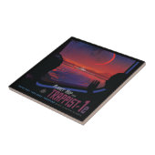 Retro Space Poster - Zuschauer beobachten Trappist Fliese (Seite)