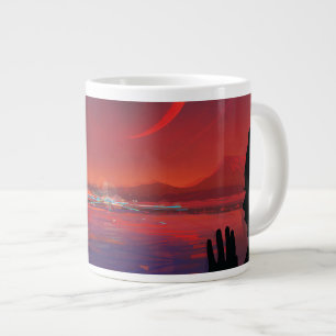 Retro Space Poster - Zuschauer beobachten Trappist Jumbo-Tasse