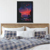 Retro Space Poster - Zuschauer beobachten Trappist Leinwanddruck (Insitu (Schlafzimmer))