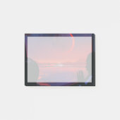 Retro Space Poster - Zuschauer beobachten Trappist Post-it Klebezettel (Vorderseite)