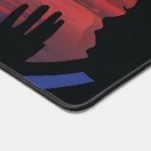 Retro Space Poster - Zuschauer beobachten Trappist Schreibtischunterlage (Ecke)