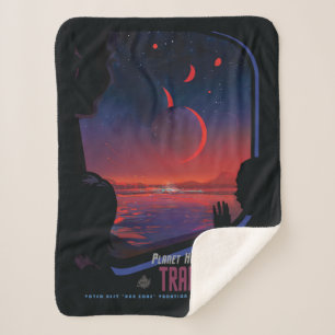 Retro Space Poster - Zuschauer beobachten Trappist Sherpadecke